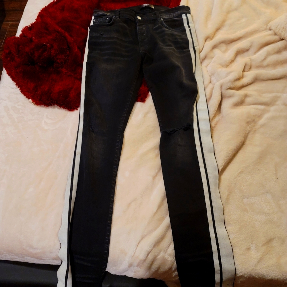 Amiri "Track" jeans with side stripe! 32x34